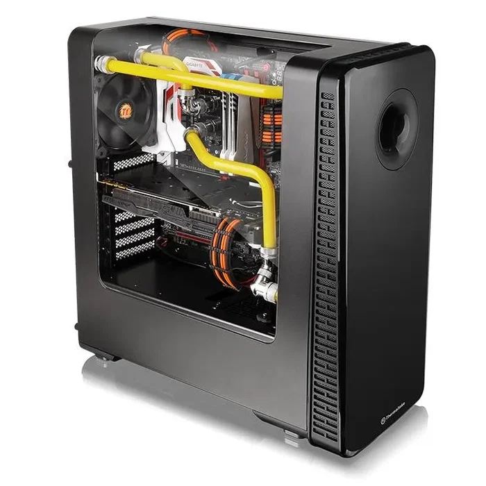 Thermaltake View 28 RGB Gull-Wing Window Black Midi Tower, sin fuente, USB 3.0/2.0, 1x120mm Thermaltake View 28 RGB Gull-Wing Window Black Midi Tower, sin fuente, USB 3.0/2.0, 1x120mm