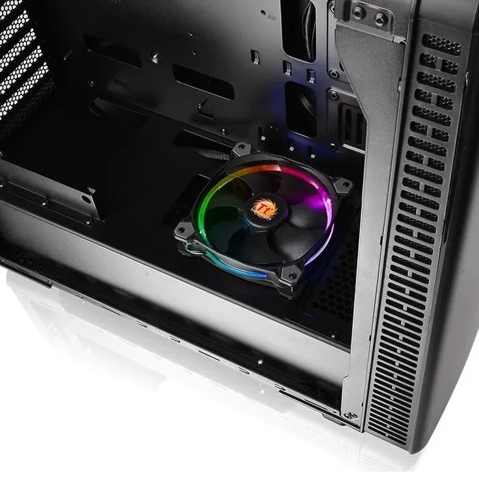 Thermaltake View 28 RGB Gull-Wing Window Black Midi Tower, sin fuente, USB 3.0/2.0, 1x120mm Thermaltake View 28 RGB Gull-Wing Window Black Midi Tower, sin fuente, USB 3.0/2.0, 1x120mm