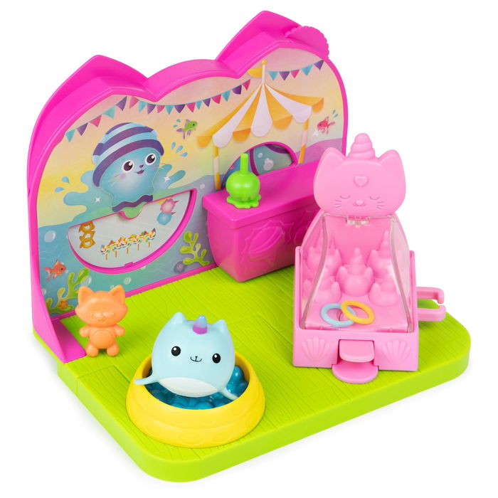Spin Master Gabby's Dollhouse Deluxe Room Spielset 6068287 - Parque Infantil Multicolor con Kätzchen Narwal para Niños desde 3 Años