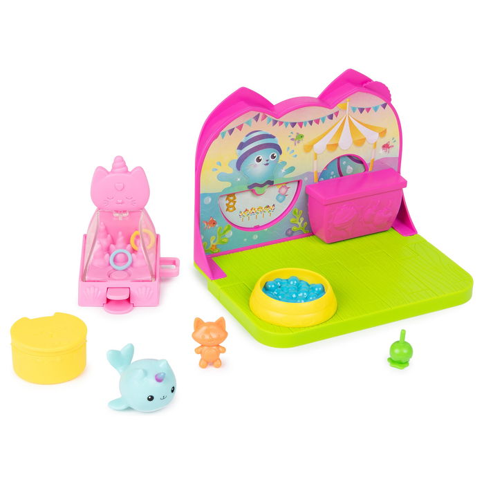 Spin Master Gabby's Dollhouse Deluxe Room Spielset 6068287 - Parque Infantil Multicolor con Kätzchen Narwal para Niños desde 3 Años
