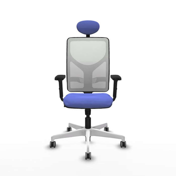 PIQUERAS Y CRESPO Silla de Oficina Motilla con Mecanismo Sincro Azul y Blanco PIQUERAS Y CRESPO Silla de Oficina Motilla con Mecanismo Sincro Azul y Blanco