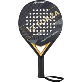 FZ FORZA Pala de pádel Champion Power Grafito 18K 100% tejido Superficie mate Espuma EVA dura Forma diamante Negra