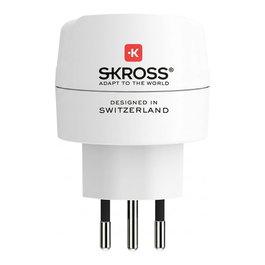 SKROSS Adaptador de viaje Europa a Suiza + Italia + Brasil