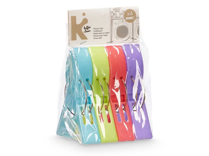 Arte Regal Set 4 Pinzas Surtidos Colores 9.5 x 16 x 8 cm Plástico (Set de 24)