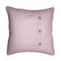 DKD Home Decor Cojín Algodón Poliéster Rosa Palo con Botones de Coco (Pack de 2)