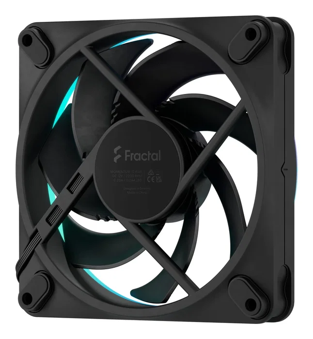Fractal Design Momentum 12 RGB Ventilador para Caja PC - 12 cm, 2200 RPM, 106.2 m³/h, 28.03 dB, PWM, Rodamiento FDB, Negro (1 Unidad) Fractal Design Momentum 12 RGB Ventilador para Caja PC - 12 cm, 2200 RPM, 106.2 m³/h, 28.03 dB, PWM, Rodamiento FDB, Negro (1 Unidad)