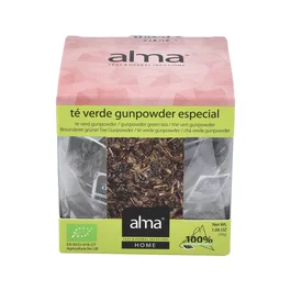 ALMA HOME Té Verde Gunpower Infusión 15 Pirámide Eco Vegan