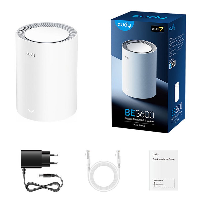 Cudy M3600 BE3600 Wi-Fi 7 Sistema Mesh Doble Banda Blanco