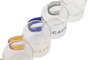 DKD Home Decor Cafe Basicos Set de 4 Tazas de Vidrio Borosilicato 120ml Multicolor 6x6x9cm