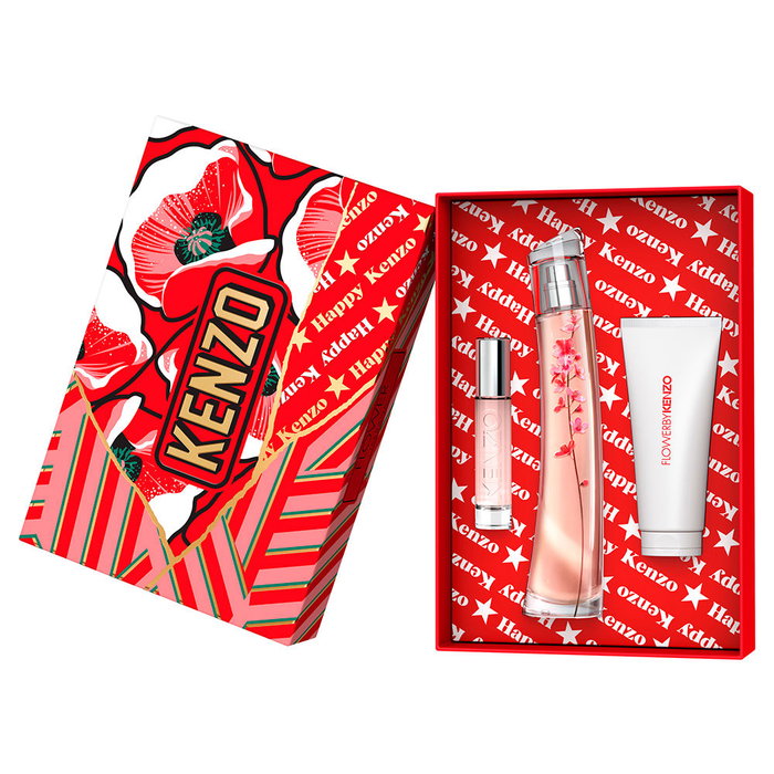 Kenzo Flower Ikebana Sakura Gift Set Eau de Parfum 75 ml + 10 ml + Loción Corporal 75 ml