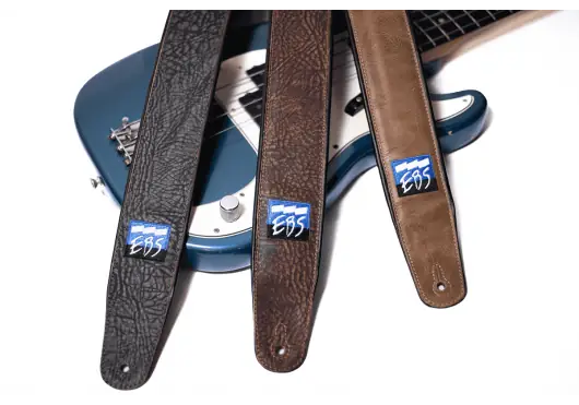 EBS Correa Bajo Cuero Relic Faded- Negro