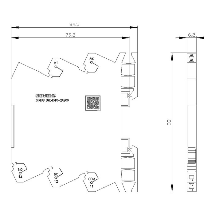 Siemens 3RQ4018-2AB00 Acoplador de salida AC/DC 24V