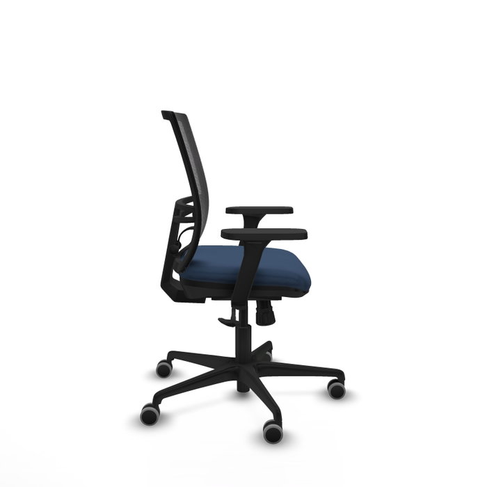 PIQUERAS Y CRESPO Silla de oficina Yunquera con mecanismo Sincro, Azul marino y Negro