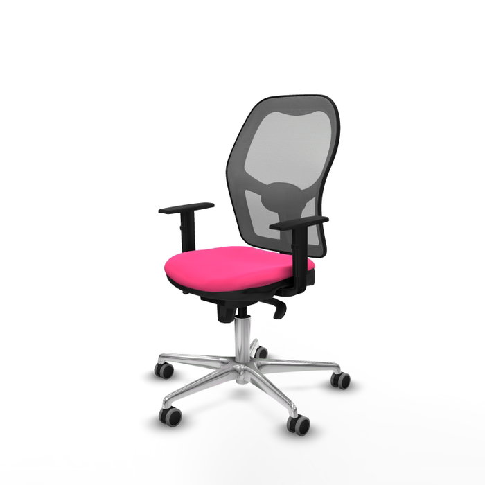 PIQUERAS Y CRESPO Silla de oficina Jorquera con mecanismo Sincro, Rosa y Gris PIQUERAS Y CRESPO Silla de oficina Jorquera con mecanismo Sincro, Rosa y Gris