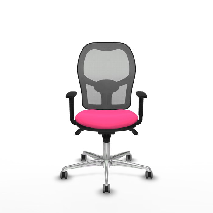 PIQUERAS Y CRESPO Silla de oficina Jorquera con mecanismo Sincro, Rosa y Gris PIQUERAS Y CRESPO Silla de oficina Jorquera con mecanismo Sincro, Rosa y Gris