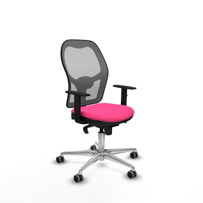 PIQUERAS Y CRESPO Silla de oficina Jorquera con mecanismo Sincro, Rosa y Gris PIQUERAS Y CRESPO Silla de oficina Jorquera con mecanismo Sincro, Rosa y Gris