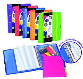 CARCHIVO Carpeta Dune XXL PP Ribete 4 Anillas 35mm Cuadriculada con Recambios