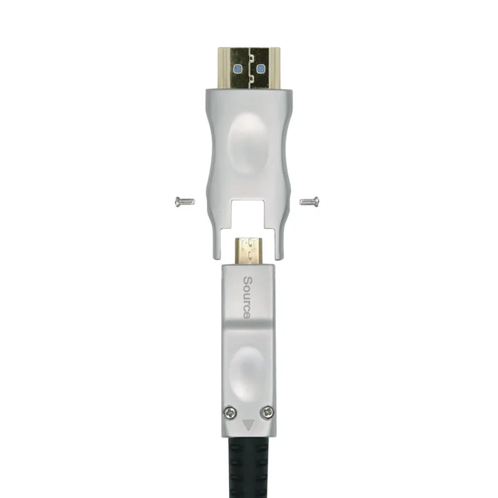 Aisens A148-0513 Cable HDMI 2.0 AOC Premium 40m, Tipo A Macho a Micro HDMI Tipo D Macho, 18Gbps 4K@60Hz HDR10 ARC, Fibra Óptica/Cobre, Incluye Adaptador