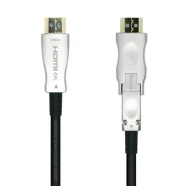 Aisens A148-0513 Cable HDMI 2.0 AOC Premium 40m, Tipo A Macho a Micro HDMI Tipo D Macho, 18Gbps 4K@60Hz HDR10 ARC, Fibra Óptica/Cobre, Incluye Adaptador