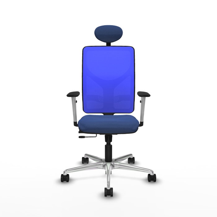 PIQUERAS Y CRESPO Silla de oficina Motilla con mecanismo Sincro/Traslack Azul