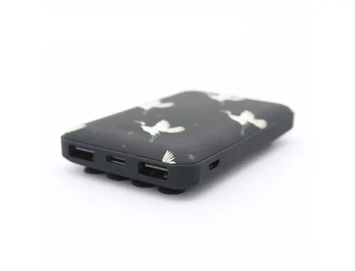 Wondee Batería externa inalámbrica 5.000 mAh con estampado de cigüeñas Wondee Batería externa inalámbrica 5.000 mAh con estampado de cigüeñas