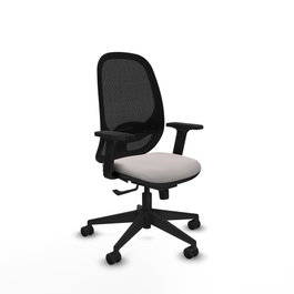 PIQUERAS Y CRESPO Silla de oficina Cilanco con mecanismo Sincro, Blanco y Negro