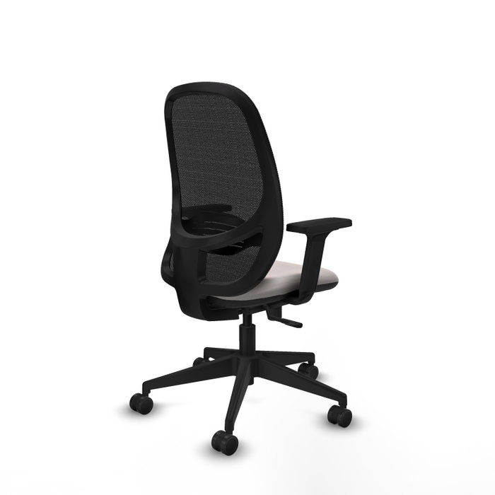 PIQUERAS Y CRESPO Silla de oficina Cilanco con mecanismo Sincro, Blanco y Negro