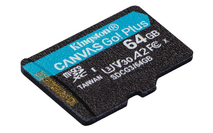 Kingston Canvas Go! Plus 64GB microSDXC U3 V30 A2 con Adaptador SD