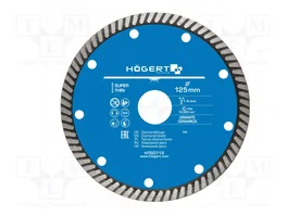HÖGERT TECHNIK Disco cortante de diamante de 125 mm