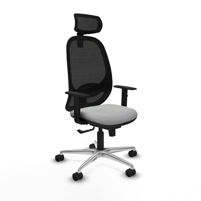 PIQUERAS Y CRESPO Silla de oficina Cilanco con mecanismo Sincro Gris claro y Negro PIQUERAS Y CRESPO Silla de oficina Cilanco con mecanismo Sincro Gris claro y Negro