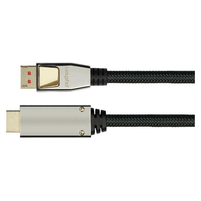 PYTHON Series GC-M0218 Cable Adaptador DisplayPort 1.4 a HDMI 2.0 de 3m 4K UHD @ 60Hz Negro PYTHON Series GC-M0218 Cable Adaptador DisplayPort 1.4 a HDMI 2.0 de 3m 4K UHD @ 60Hz Negro