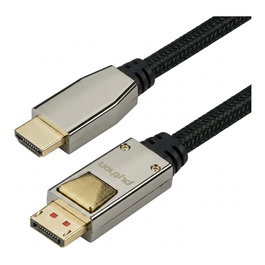 Python Cable DisplayPort 1.4 a HDMI 2.0 3m 4K@60Hz GC-M0218 Negro