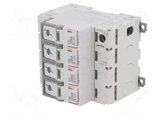 LEGRAND Limitador de sobretensiones Tipo 2 4 polos 20kA 320VAC IP20