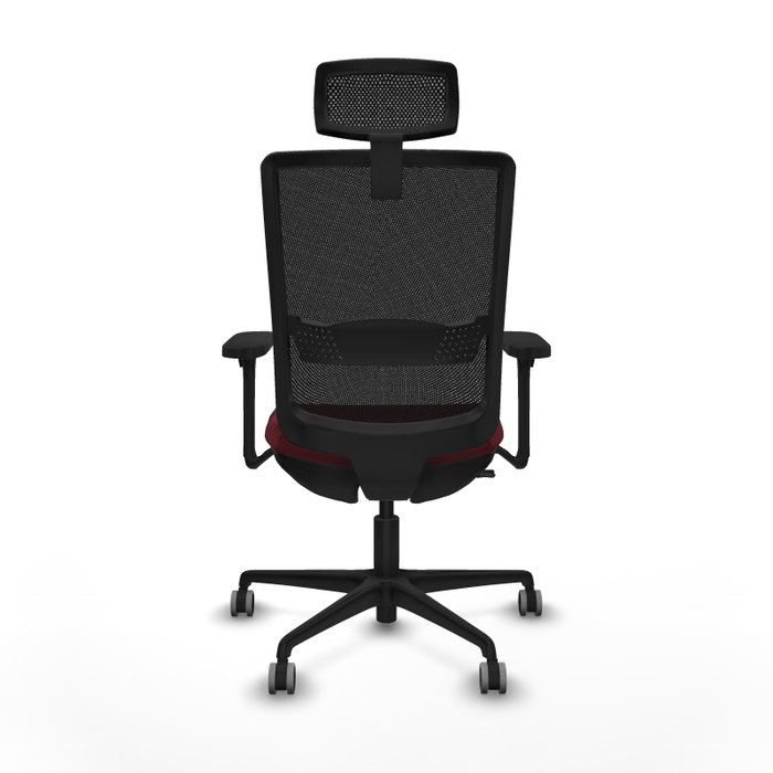 PIQUERAS Y CRESPO Silla de oficina Haches con mecanismo Sincro/Traslack, Granate y Negro PIQUERAS Y CRESPO Silla de oficina Haches con mecanismo Sincro/Traslack, Granate y Negro