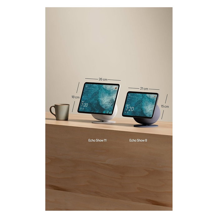 Amazon Echo Show 8 (4ª Generación 2025) - Smart Display con Pantalla 22.1 cm (8.7"), Alexa, Color Blanco Glacier