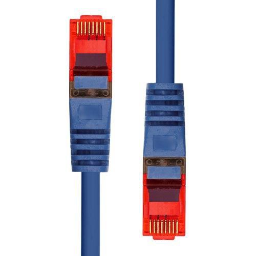 ProXtend Cable de Ethernet CAT6 U/UTP CU Azul de 7 Metros con Conectores Chapados en Oro de 50 Micrones, LSZH y Soporte PoE+