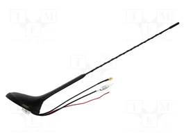 PER.PIC. Antena de techo de 0,41 m para AM, FM y GPS en negro