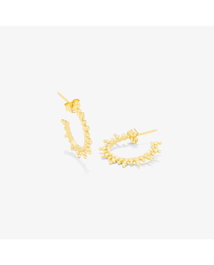 Radiant Pendientes Aro 3D Gold DOTS Dorado