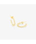 Radiant Pendientes Aro 3D Gold DOTS Dorado