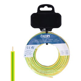 Edm H07Z1-K Cablecillo 6 mm² Libre de Halógenos Bicolor 5 m