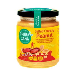 TERRASANA Crema de Cacahuete Crunchy con Sal del Himalaya 250g