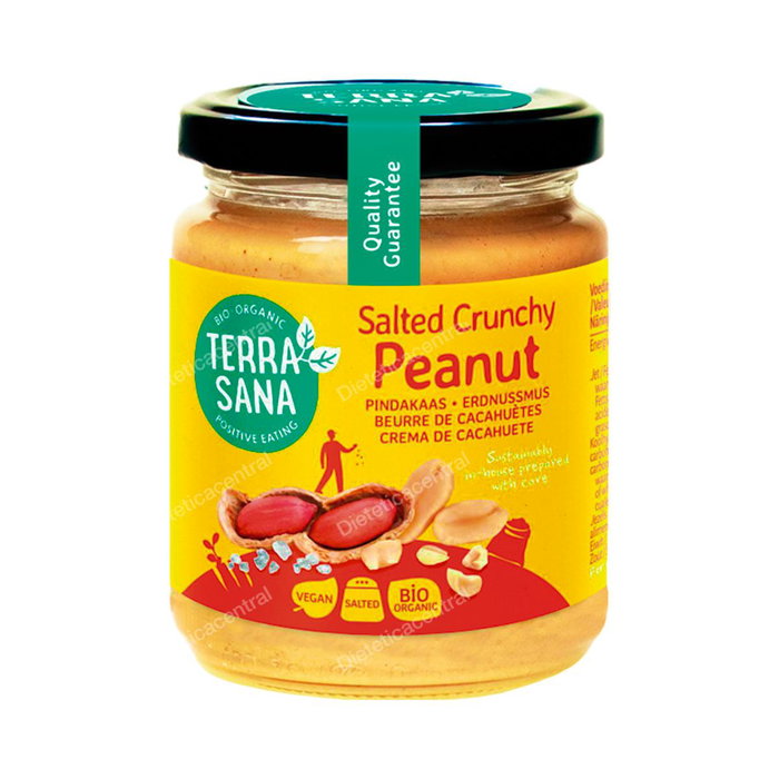 TERRASANA Crema de Cacahuete Crunchy con Sal del Himalaya 250g TERRASANA Crema de Cacahuete Crunchy con Sal del Himalaya 250g