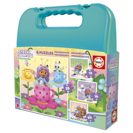 EDUCA BORRAS Maleta de Puzzles Progresivos Gabby's Dollhouse