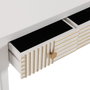 Versa Consola Eclipsia 3 Cajones Minimalista 31x80x101 cm Madera MDF con Vinilo Mármol