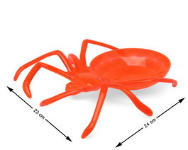 Platillo Decorativo Araña Plástico Rojo 24 cm Halloween