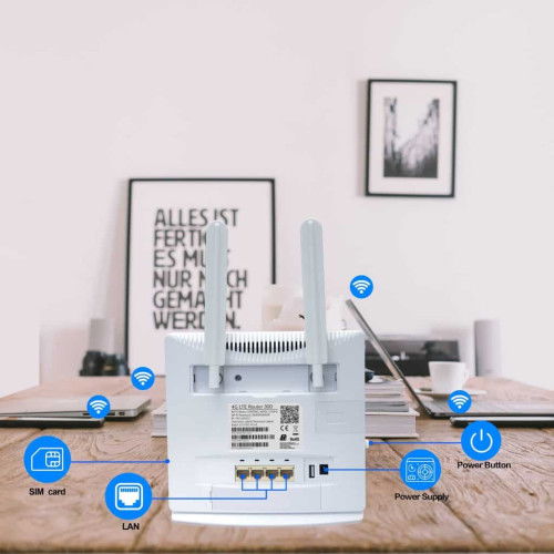 Strong 4GROUTER300V2 Router de telefonía/puerta de enlace/módem Router de red móvil 300 Mbit/s Blanco