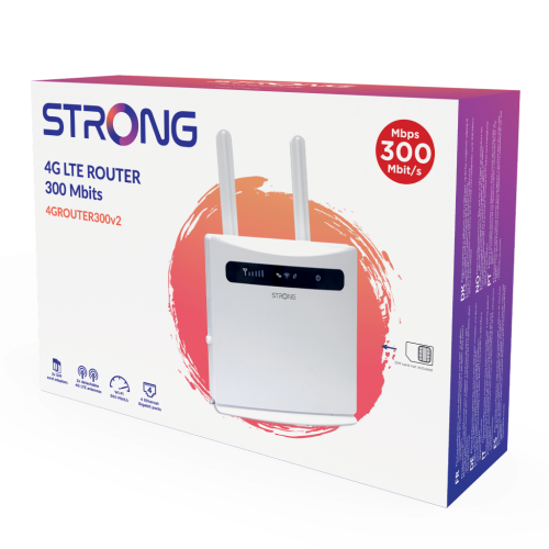 Strong 4GROUTER300V2 Router de telefonía/puerta de enlace/módem Router de red móvil 300 Mbit/s Blanco