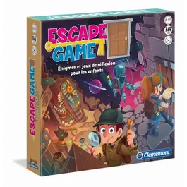 Clementoni Juego de escape Juego de mesa 3 aventuras espaciales, tumba del faraón y castillo