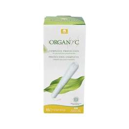 ORGANYC Tampones Regular con Aplicador 16 Unidades - Algodón Orgánico 100%, Certificado Vegano y Cruelty Free