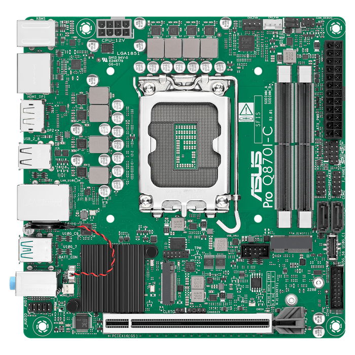 ASUS PRO Q870I-C-CSM, placa base formato Mini-ITX con chipsets Intel Q870 y C246, soporte para procesadores Intel de 8ª y 9ª generación ASUS PRO Q870I-C-CSM, placa base formato Mini-ITX con chipsets Intel Q870 y C246, soporte para procesadores Intel de 8ª y 9ª generación